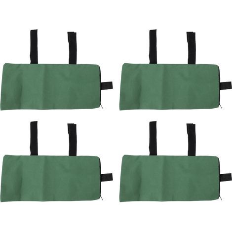 Sac de sable d'inondation épaissi réutilisable fermeture à glissière sac de sable de barrière pour le contrôle de fenêtre de porte 4 pièces vert (1/5)