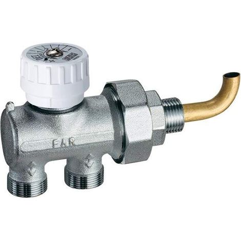 Valvola monostile manuale cromata per impianti monotubo FAR 1500 1/2" - 1 Rango (1/3)