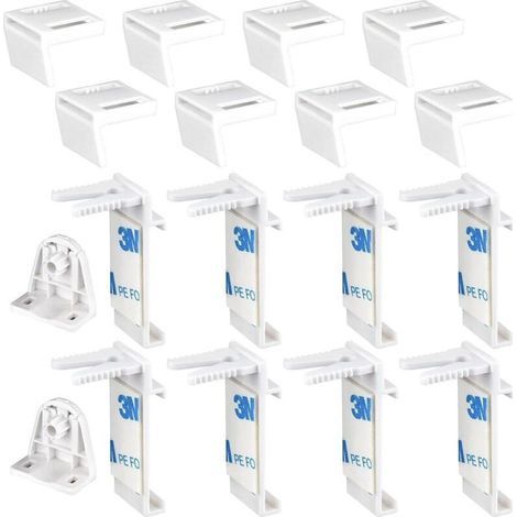 18 Pcs Fixation Store sans Percage, Support de Serrage pour Store Enrouleur, Attache Rideau sans Percage pour Divers Types de Stores, Fenêtre en Bois (1/5)