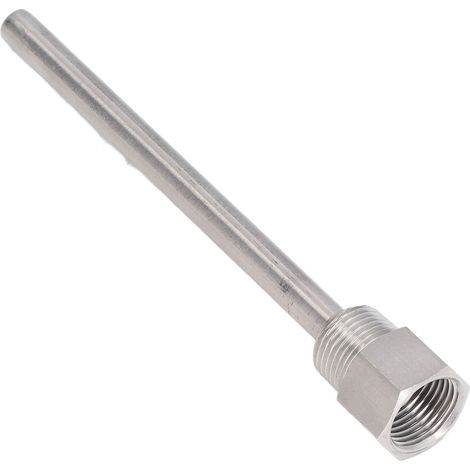 Doigt de gant en acier inoxydable, filetage mâle G1/2, longueur 6,7 pouces, pour capteurs de température (1/5)