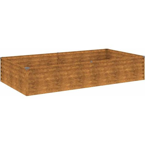 Lit surélevé de jardin 195x100x36 cm acier corten vidaXL