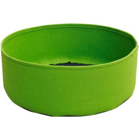4pcs Round Garden Grow Bag Felt Breathable Fabric Garden Plant Grow Bag Planting Container (Green, 5 (1/4)