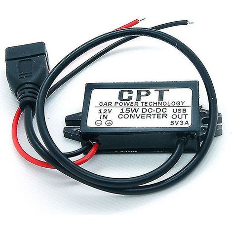 Module de convertisseur CREA Dc-dc 12v à 5v, adaptateur d'alimentation de sortie USB 3a 15w Hfmqv