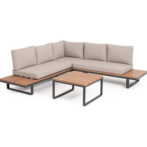 Salotto con poltrone e tavolino "Zelmar" struttura in alluminio per veranda e giardino (1/4)