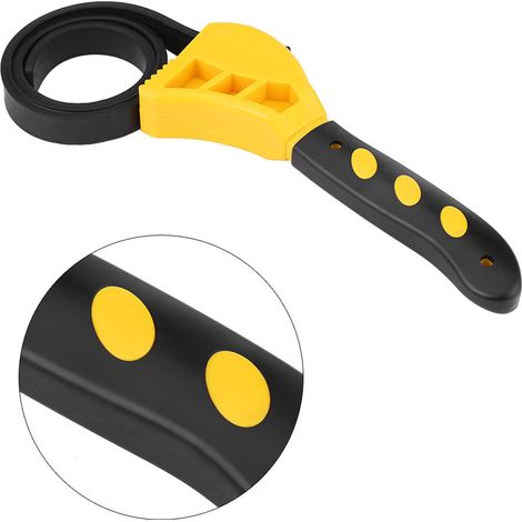 Set mit 2 verstellbaren Multifunktions-Gummibändelschlüsseln für Ölfilter, Flaschenöffner (1/5)