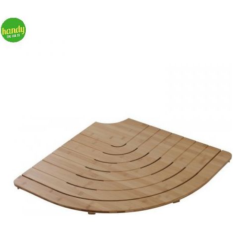 Pedana da doccia Feridras bamboo semicircolare r60