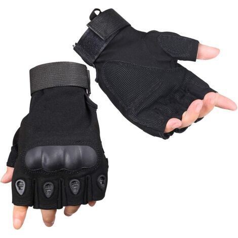 Ahlsen Gants de manipulation Gants demi-doigts durs moyens, s'il vous plaît (1/5)
