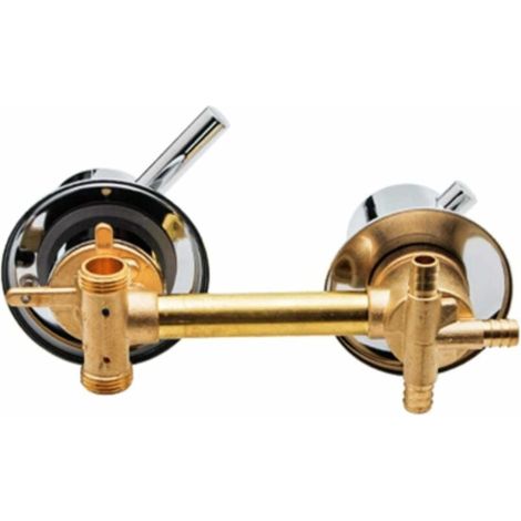 Robinet Répartiteur Cuivre - 2 3 4 ou 5 Sorties - Entraxe 10 cm ou 12,5 cm - Filetage G1/2 - Pour Salle De Bains Douche Bidet - 1 Pièce (1/5)