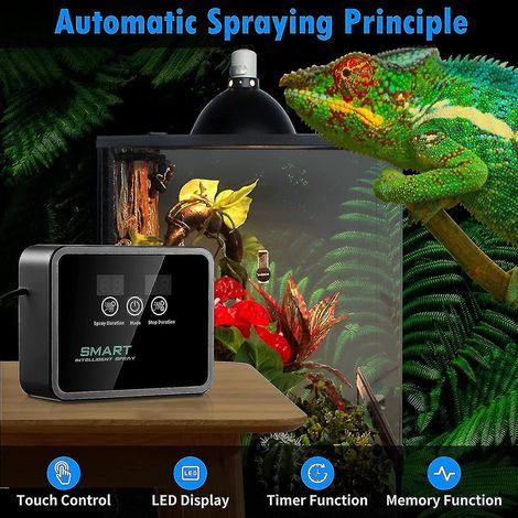 Système de brumisation intelligent pour reptiles, système de brumisation automatique pour terrarium, système de brumisation de type forêt tropicale, système d'arrosage pour plantes d'intérieur (1/3)