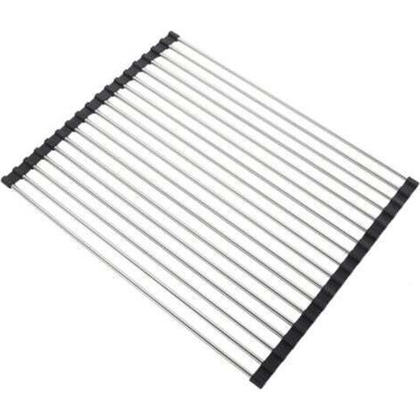 43 x 35 cm Collapsible Dish Drainer, Roll-Up Dish Drying Rack, Kitchen Sink Drainer, Rolling Drainer, Roll-Up, Foldable, Drying Rack, for Kitchen