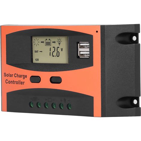 Contrôleur de charge solaire, contrôleur de décharge photovoltaïque, régulateur 12-24V 20A LD2024 (1/5)