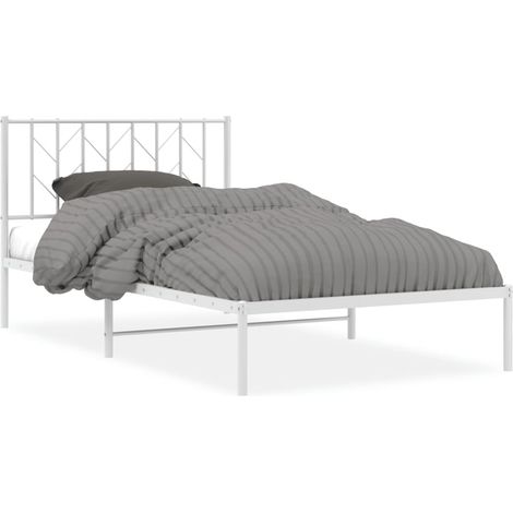 Maison Exclusive - Giroletto con Testiera Metallo Bianco 107x203 cm