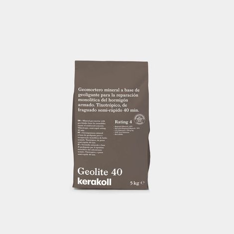 KERAKOLL 70998 GEOLITE 40 Geomortero Mineral Reparación Hormigón 5 kg - ref: K70998