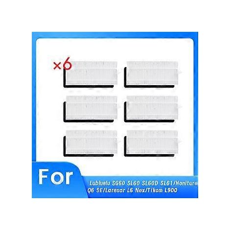 Lot de 6 filtres de rechange pour aspirateur robot Nex SG60 SL60 SL60D SL61/L6 (1/5)