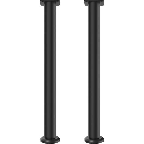 Lot de 2 Pieds de Table Réglables en Hauteur 72-110 cm – Pieds de Table Métalliques Robustes – Pied Bureau Réglable en Métal pour Table Haute, Bureau, Café, Restaurant – Charge Max 200 kg (Noir) (1/5)