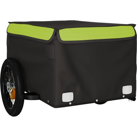 Remorque chariot transport de vélo 30 kg fer vert (1/5)