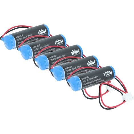 vhbw 5x Battery Replacement for Mitsubishi T2282 for CNC Router, CNC Controller (1800 mAh, 3.6 V, Li-SOCl2)