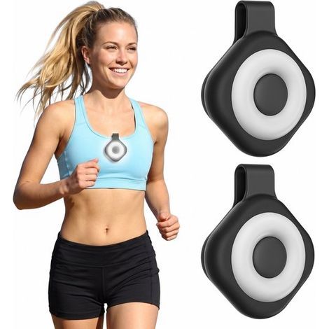 Set mit 2 magnetischen Clip-On-Lauflichtern für Sport – 3 Farbmodi (Weiß/Warmweiß/Rot) – USB-aufladbar