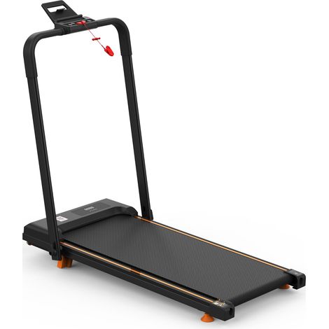Tapis de course pliable 2 en 1, 3 modes avec audio Bluetooth, inclinaison jusqu'à 10 %, charge maximale 120 kg, antidérapant, Noir (1/5)