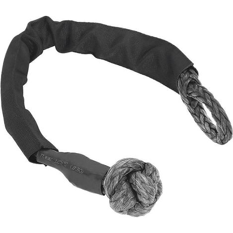 Corde souple à manille, résistance à la rupture de 16 tonnes, longueur de 600 mm, corde synthétique de dépannage routier pour véhicules de manutention de marchandises (1/4)