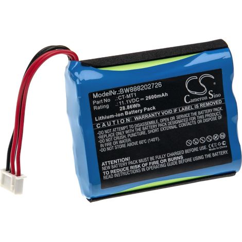 vhbw Akku kompatibel mit Clarke-Tech CT Triple Messgerät (2600mAh, 11,1V, Li-Ion)