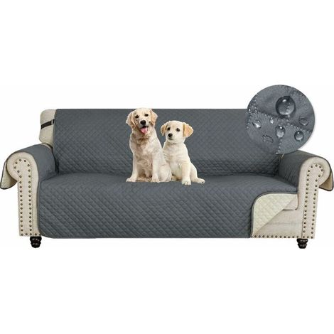 Housse Canapé 3 Places, Impermeable Housse de Canapé avec Accoudoirs, Protege Canape Chat Chiens Griffures Antidérapante (1/4)