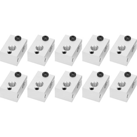Bloc chauffant en aluminium, capteur PT100 pour imprimante 3D V6, accessoires de buse chauffante, 10 pièces