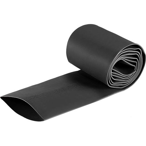 Gaine Thermorétractable 40mm Diamètre 66mm Largeur Plate 2:1 Rapport Manchon Câble Tube Rétractable 1m Noir (1/5)