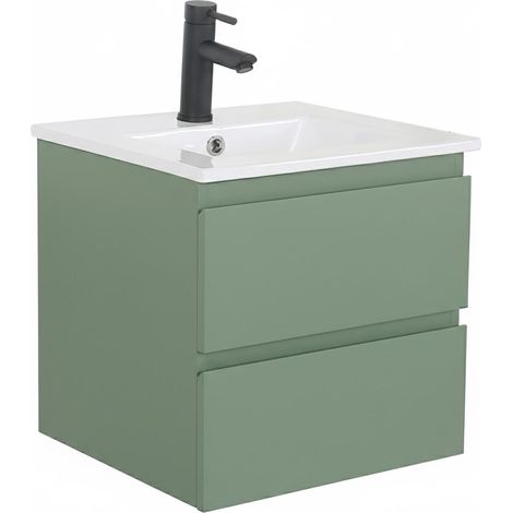 Meuble vasque SORRENTO suspendu 45cm avec plan céramique