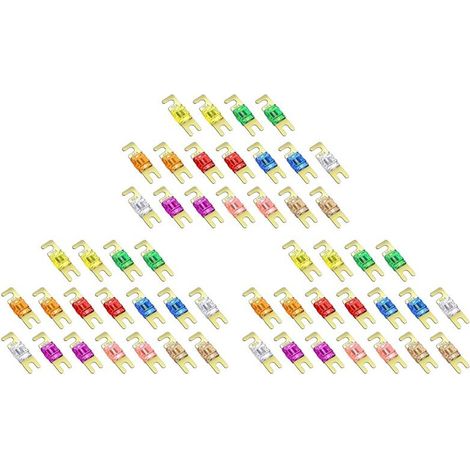 Adatto per scatole portafusibili con rivestimento ANL da 54 pezzi (20A, 30A, 40A, 50A, 60A, 80A, 100A, 125A, 150A), per applicazioni automobilistiche e nautiche.