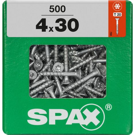 Spax Universalschrauben 4.0 x 30 mm TX 20 - 500 Stk. Holzschrauben