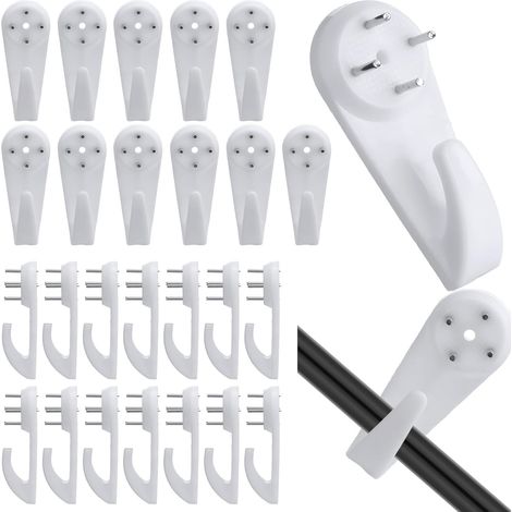 DOLASO 100 Stück Haken für Weihnachtsbeleuchtung, unsichtbare, robuste Haken, Haken ohne Bohren zum Aufhängen von Weihnachtsdekorationen im Freien (1/5)