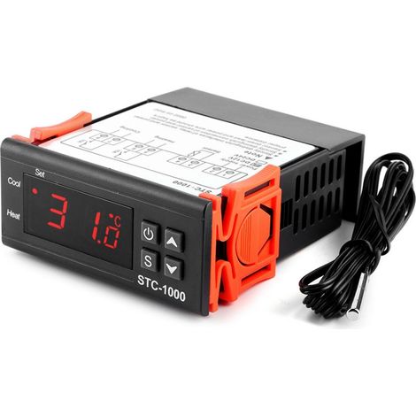Contrôleur De Température Numérique - STC-1000 - 12 V À 24 V - Pour Fermentation Intérieure Incubateur Chauffage Refroidissement - 1 Pièce (1/5)