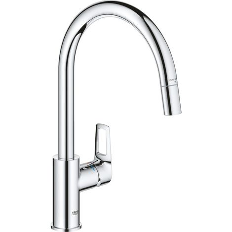 Grohe BauLoop Monomando de fregadero 1/2" HIGH Chrome, 30543000 (1/3)