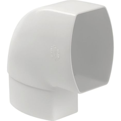 Tubo descendente ovation codo macho-hembra giratorio 90° TD107 105X76, blanco (1/4)