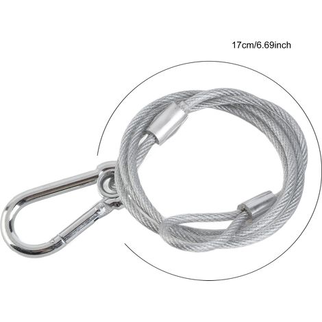 Câble de sécurité en acier pour éclairage de scène, corde de sécurité, barre d'équipement, projecteur PAR à tête mobile LED 3 mm, lot de 10 (1/5)