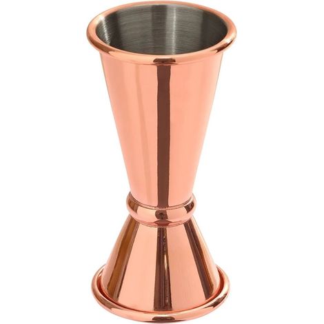 Jigger à cocktails style japonais 20-40 ml en acier inoxydable avec fini cuivre pour une mesure précise et élégante dans votre bar