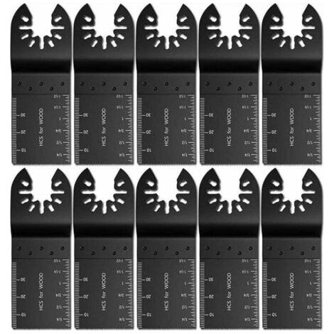 10 pieces de lame de scie en acier a haute teneur en carbone de 34 mm, lame de scie multifonction, ensemble d'accessoires pour machine a couper les outils electriques (1/5)