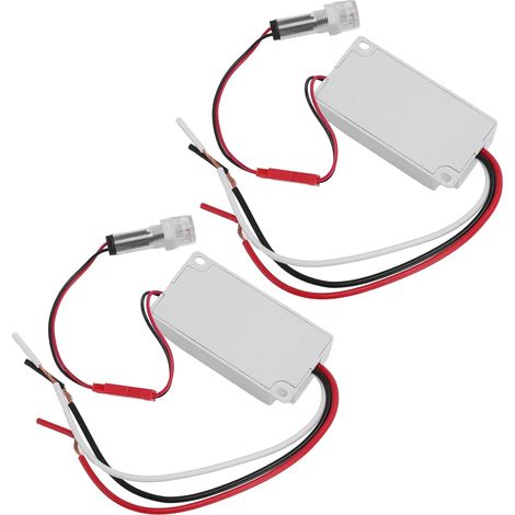Capteurs Photoélectriques Éclairage Extérieur Lot de 2 pour Jardin Rue Pelouse Allée Micro-chauffage électrique Automatique avec LED (DC 12-24V) (1/5)