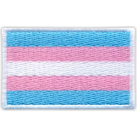 Parche con la bandera del orgullo transgénero - Adhesivo termoadhesivo - Parche/insignia/emblema bordado