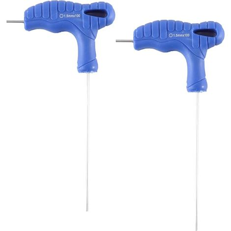 2 Pcs 1.5mm Double End Hex Key Wrench T-Handle for Home Mechanical Repair and Maintenance, Metric CR-V Steel (1/5)
