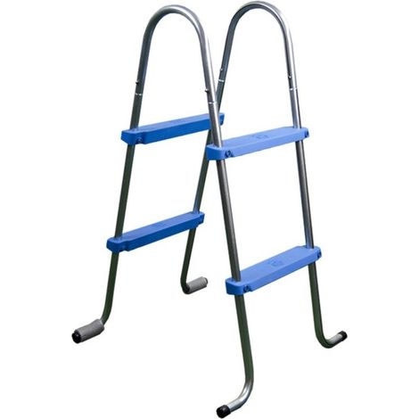Echelle double symétrique Toi 2x4 marches acier galvanisé pour piscine hors-sol