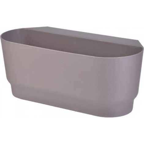 Jardinière suspendue en plastique gris pour balcon, grande taille, idéale pour la décoration extérieure et le jardinage domestique, 1 pièce (1/5)