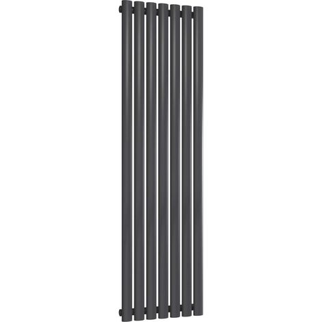Reina Neva Single Designer Vertical Radiator 1500mm H x 413mm W Anthracite