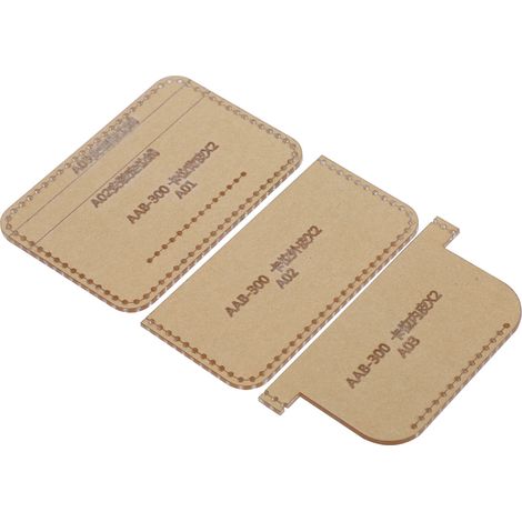 3 Gabarits en Acrylique pour Création de Portefeuilles en Cuir, Accessoires DIY Sacs et Cartes, Outils Artisanaux (1/5)