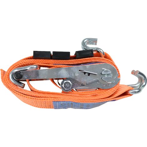 Conjunto de cinturón MORGA 5T de 3 m y 3 puntos con hebilla con revestimiento de goma de 230 mm con certificado estándar. (1/4)