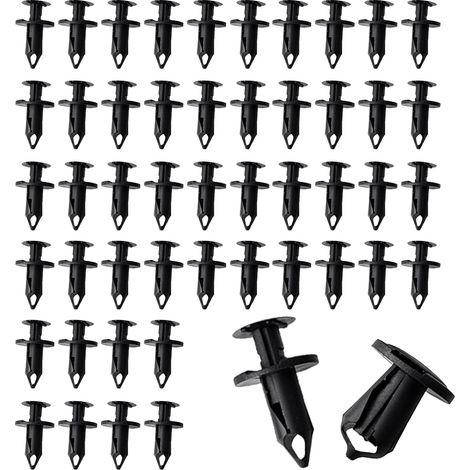 50 Rivets Plastique 8mm, Clips Fixation Voiture Pare-Chocs Portes (1/5)