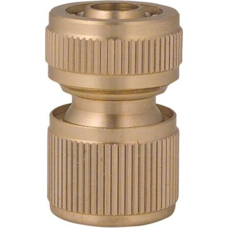 Conector Riego 1/2" Rapido Natuur Laton Aqua Stop Nt98872 (1/2)