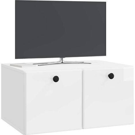 Maison Exclusive - Mobile Porta TV da Muro 59,5 x 41 x 30 cm Bianco Lucido