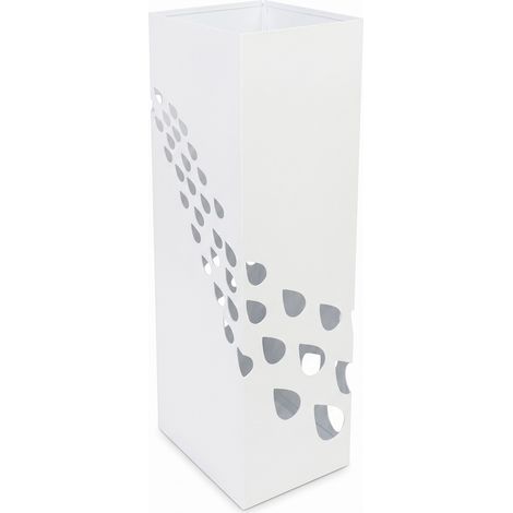 Marvin Portaombrelli Nuvia in Metallo da Esterno Interno Design Ingresso Ufficio Negozio Casa Originali Particolari Salvaspazio con Vaschetta Antigoccia BIANCO49922 (1/4)